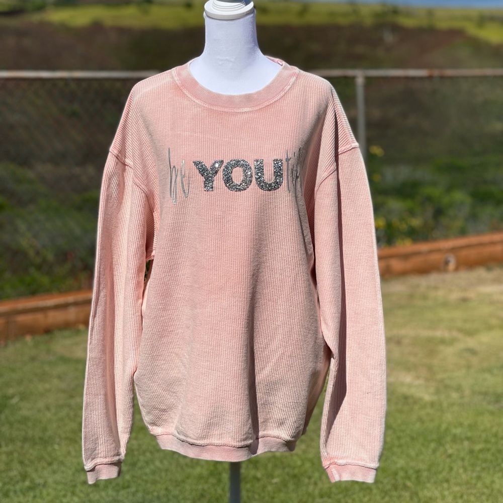 Pink Corded Pullover